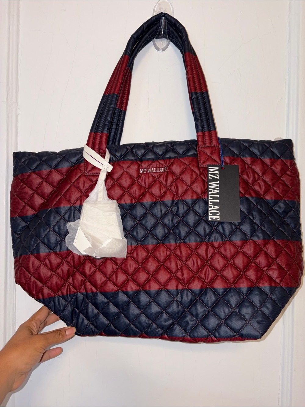 MZ Wallace Rugby Stripe Medium Metro Tote Deluxe NWT
